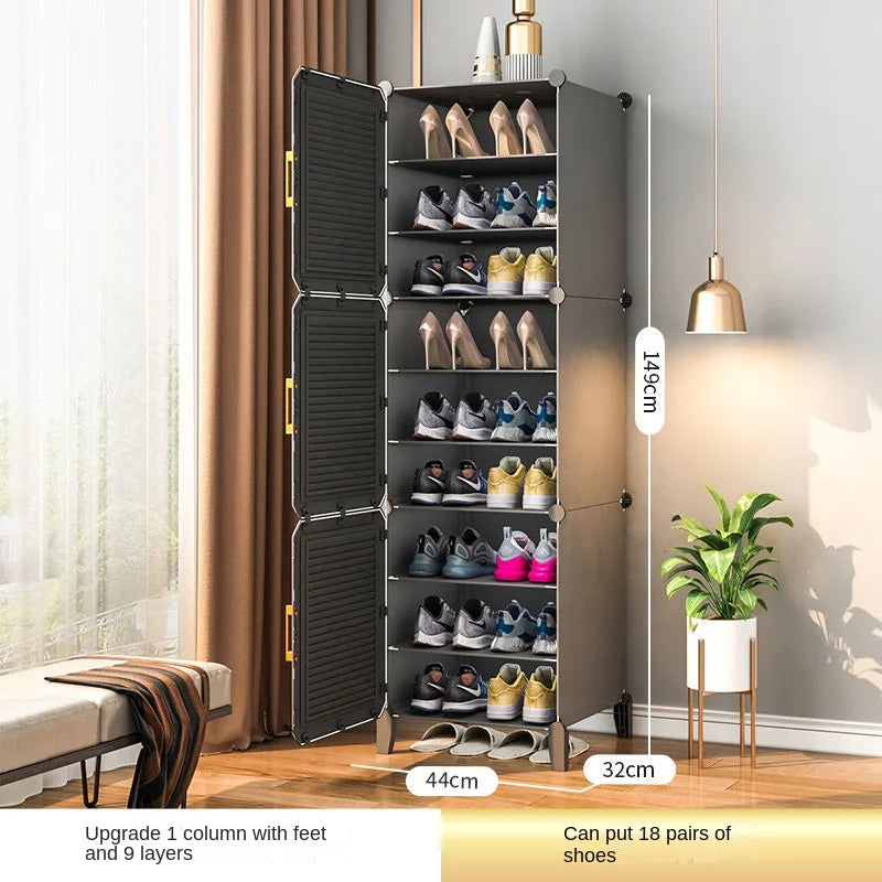 Household Furniture Living Room Simplicity Multilayer Assemble Shoerack High-Capacity Storage Shelf DustProof Plastics Shoe Rack