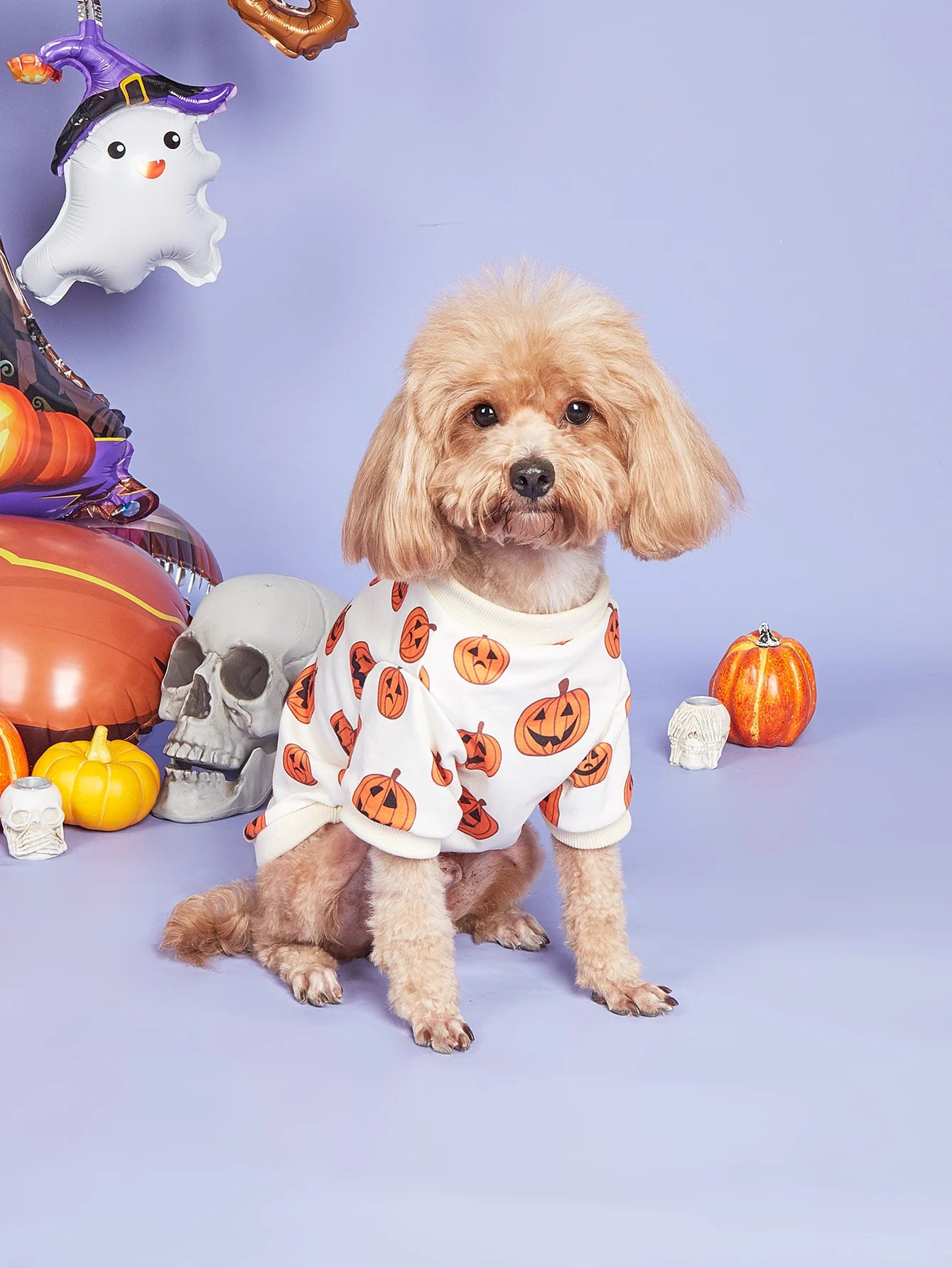 Halloween Pets Hooded Winter Warm Dog Sweatshirt Costume Pumpkin Puppy Hoodies Lightweight Doggies Clothes Apparel