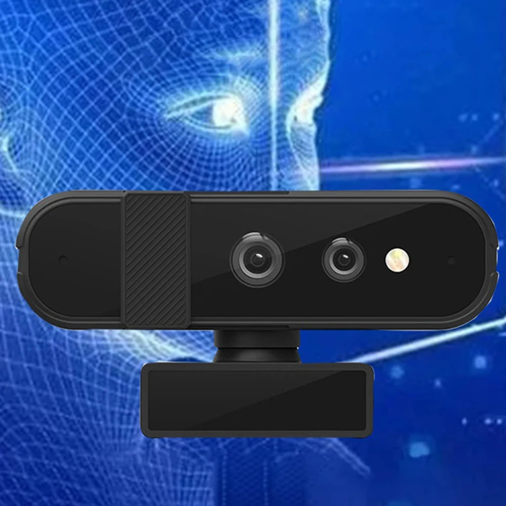 HD 1080P 30FPS Desktop Cam with Dual Microphones USB Computer Web Camera for Windows Hello for Gaming Live Streaming Conferences