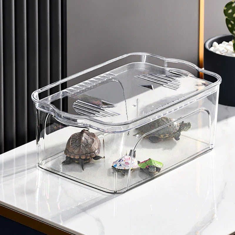 Aquarium Box Plastics PET Mobile Small Ecological Water Tank Ultra-white Organic Glass Explosion-proof Fish Tank Home Decor