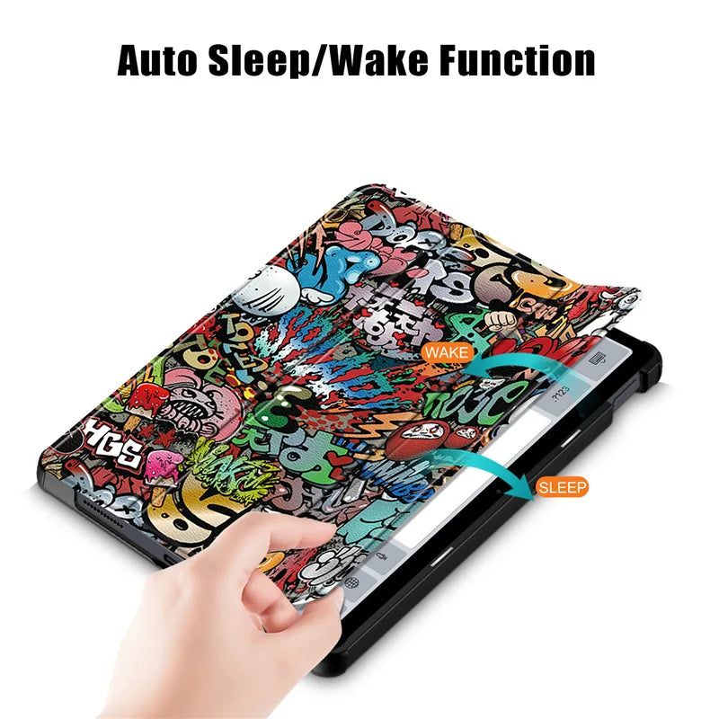 Case for Xiaomi Redmi Pad SE Tablet Cover Tri-folding Stand for Redmi Pad SE 11'' 2023 Case Cover Auto Wake Sleep