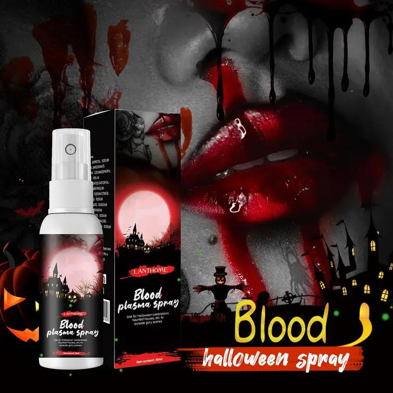 30ml Halloween Fake Blood Spray Face Make Up Scary Halloween Wound Bruises Fake Scars For Cosplay Makeup Fancy Carnival Party