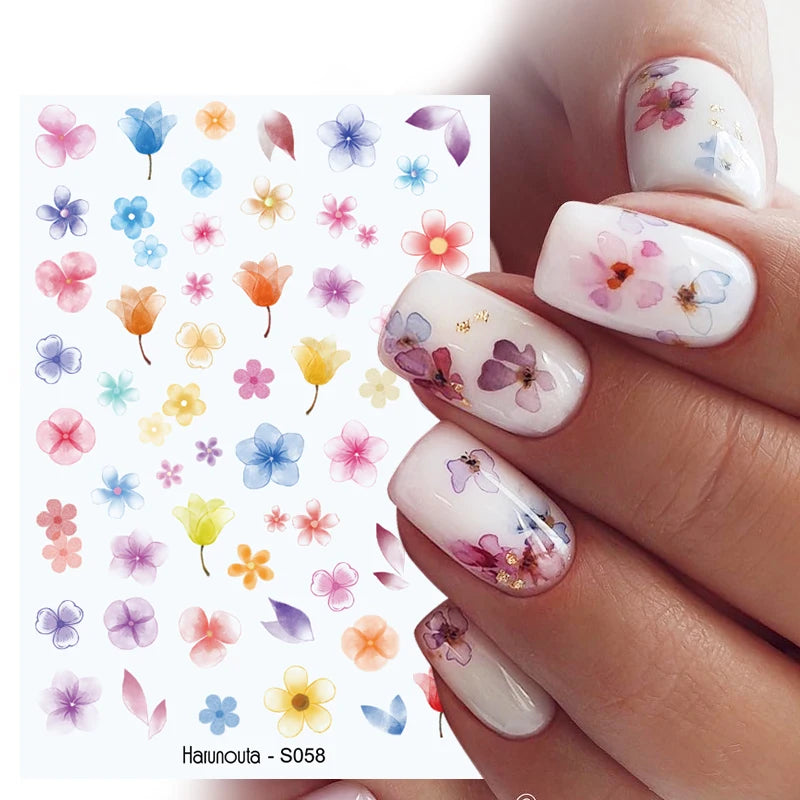 Sliver Stars Nails Stickers 3D Laser Stylish Adhesive Nail Sticker Manicure Decoration Nail Stickers for Nails Nail charms