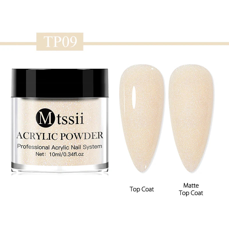 Mtssii 10g Acrylic Powder Pink Clear White Acrylic Nails Professional Polymer For Nail Extension No Need Lamp Cure Nail Supplies