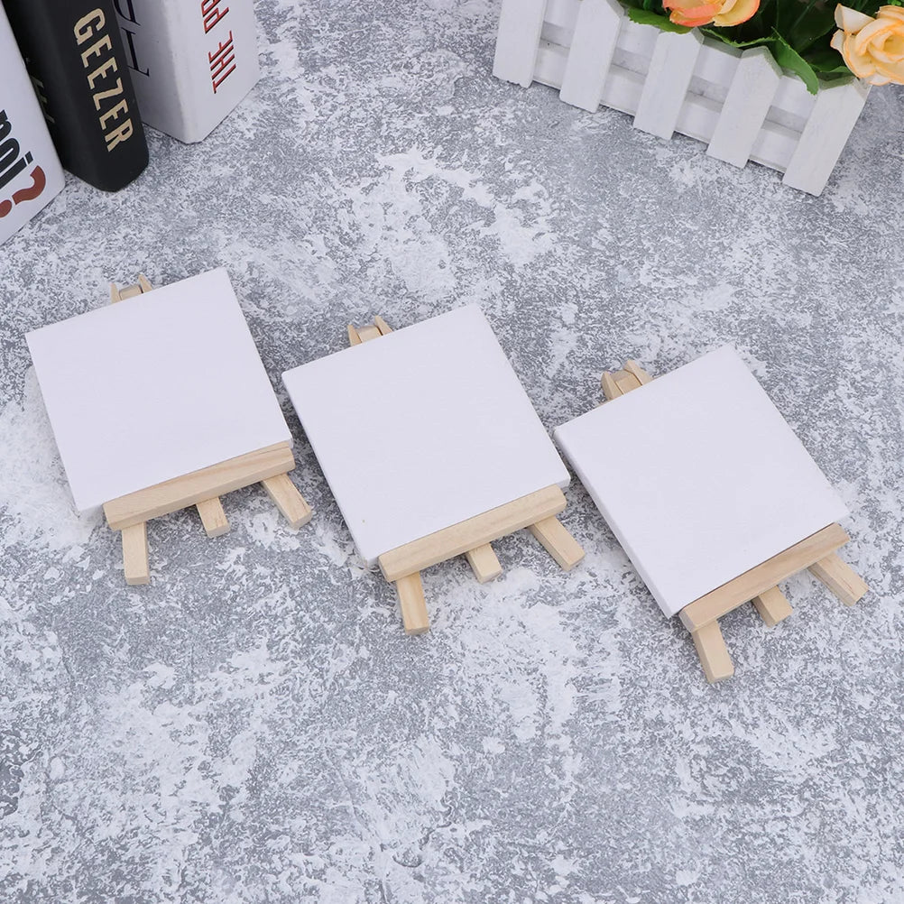 18 Sets Decorative Mini Canvases Crafted DIY Mini Decors Delicate Canvas Decors