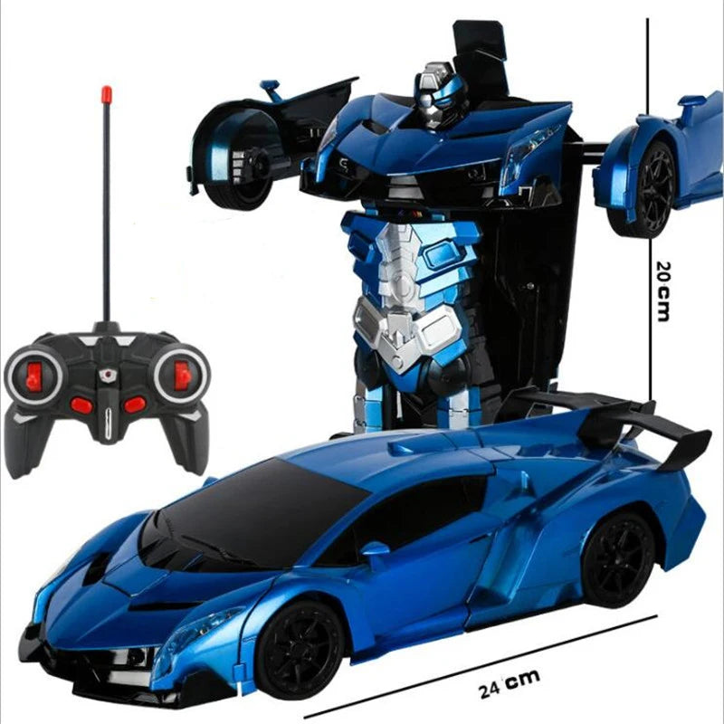 RC Car Transformation Robots Sports Vehicle Model Robots Toys Cool Deformation Car Kids Toys Christmas Gifts For Boys