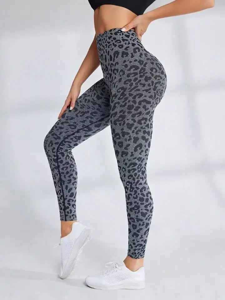 High Waist Sports Leggings Women Seamless Leopard Yoga Pants Sexy Hip Lift Trainning Fitness Outdoor Sports Tights for Women