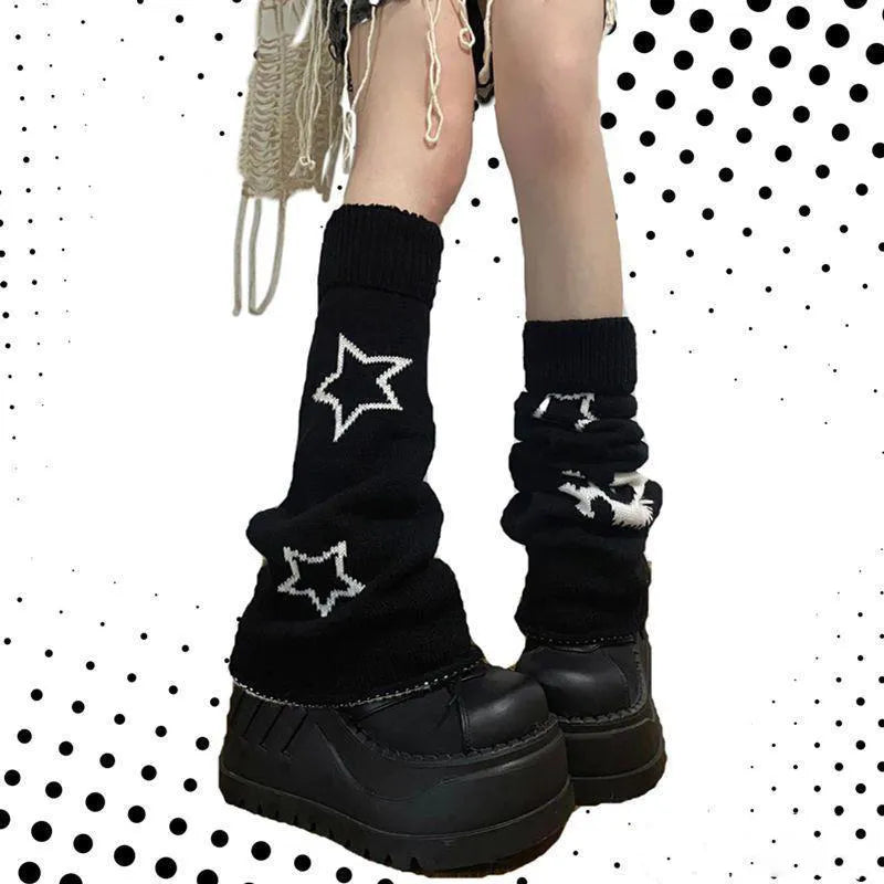 Autumn And Winter Spicy Girls Star Skeleton Elemental Leggings Show Thin Students Pile Up Socks And Wear Both Front And Back