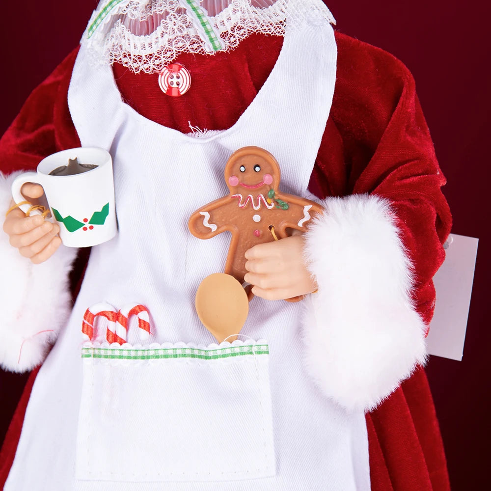 Santa Claus Granny Doll 50cm Standing Santa Claus Ornament Christmas Scene Doll Decoration 2024 Christmas Gift For Children