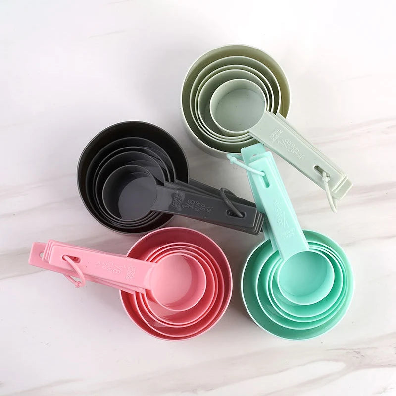 10pcs/set Kitchen Measuring Spoon Measuring Cups Measuring Tools Portable Plastic Coffee Sugar Scoop Kitchen Gadgets