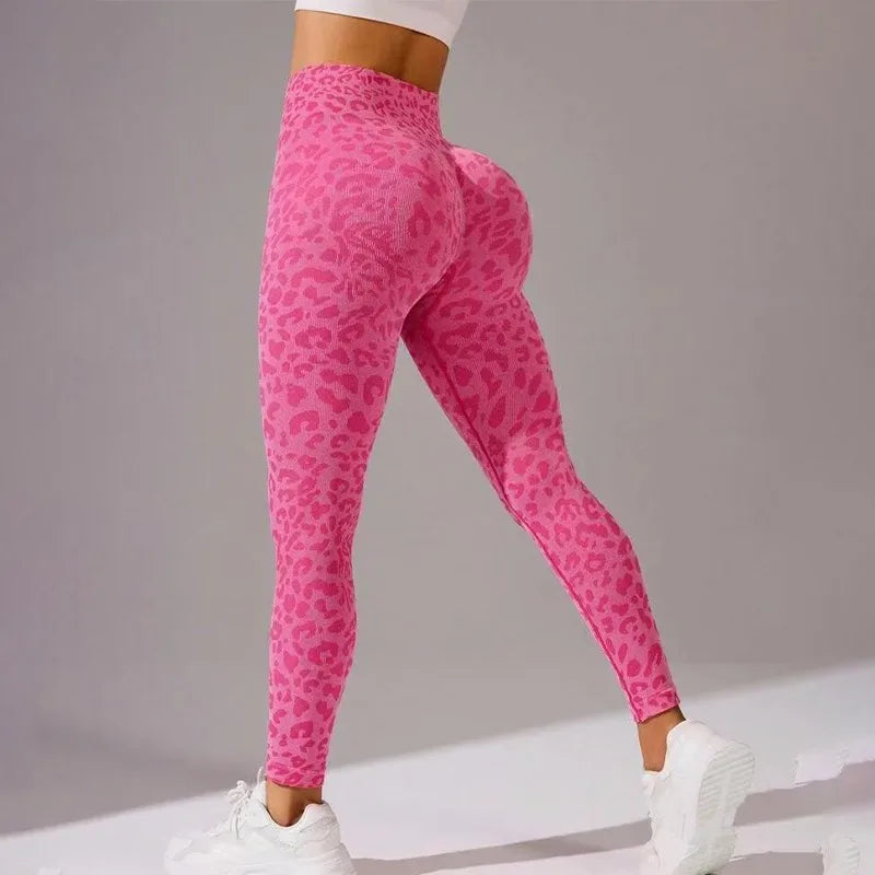 High Waist Sports Leggings Women Seamless Leopard Yoga Pants Sexy Hip Lift Trainning Fitness Outdoor Sports Tights for Women