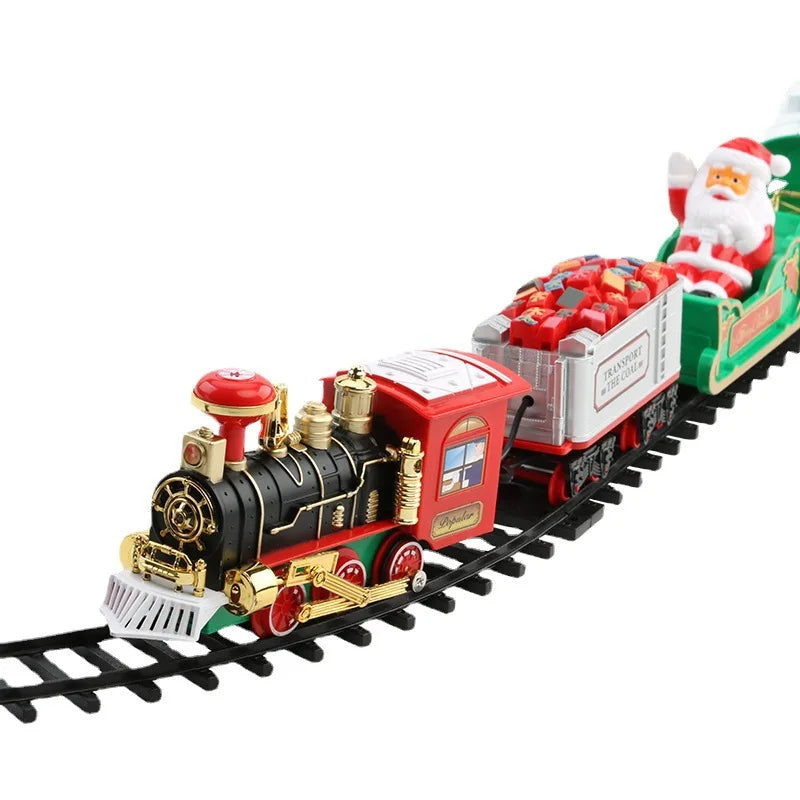 Electric Christmas Train - Electric sound and light, hanging Christmas tree, Christmas track vehicle, Christmas gift toy