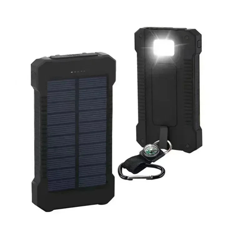 New 200Ah External Battery Solar Power Bank LEDSOS Flashlight FAST Charging Portable Waterproof Powerbank for Smart Mobile Phone