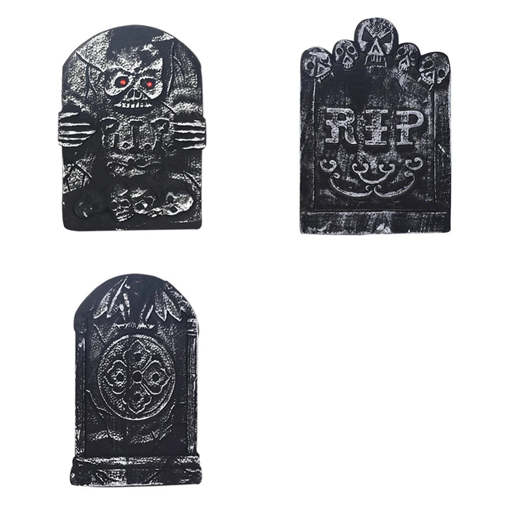 1PCS Halloween Foam RIP Graveyard Tombstone Decor Skeleton Tomb Haunted House Party Prank Prop Yard Outdoor Home Decorations