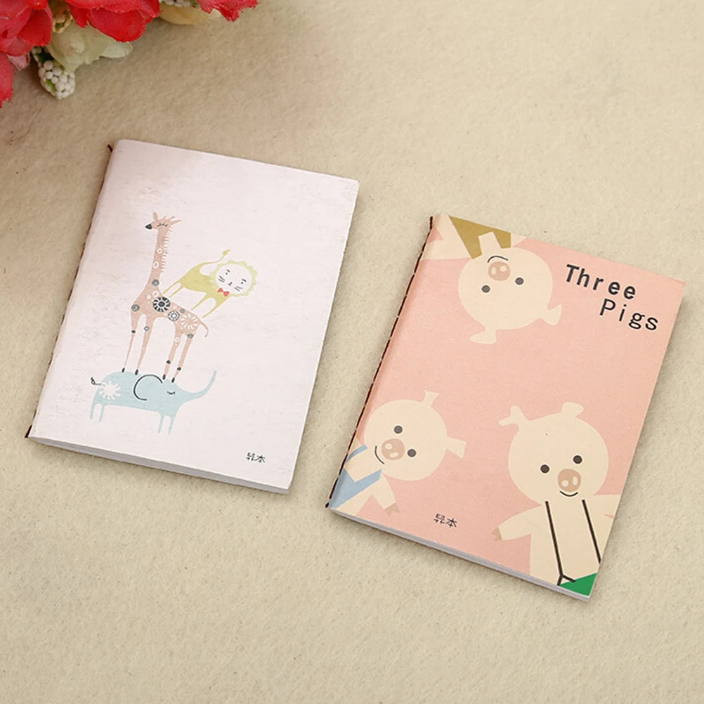 20pages/sheet Notebooks School Supplies Kawaii Cartoon Image Notebook Vintage Retro Notepad Note Book Kids Korean Stationery