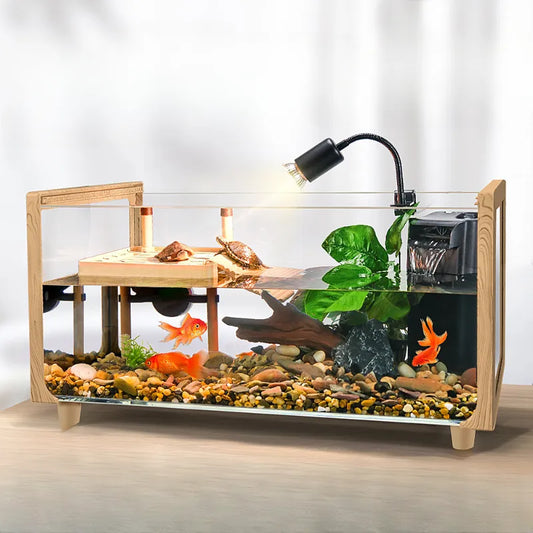 Big Turtle Aquariums Fish Tank Landscaping Home Circulate Living Room Aquariums Fish Tank Decoration Acuario Pet Products QF50YG