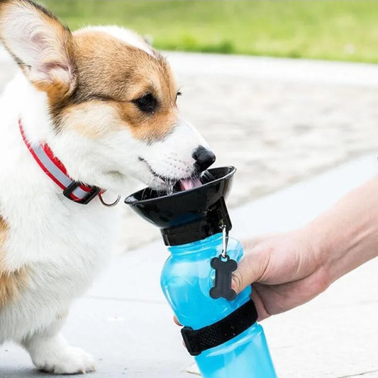 Extrusion Small Dog Travel Water Bottle Portable Outdoor Drinking Bowl for Cat Dog Water Feeder