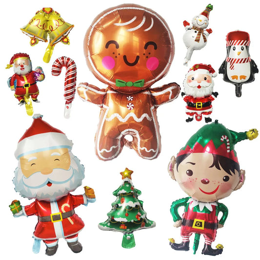 Navidad Gingerbread Man Foil Balloons Christmas Balloon Xmas Helium Balloon New Year Party Supplies Christmas Decoration 2023