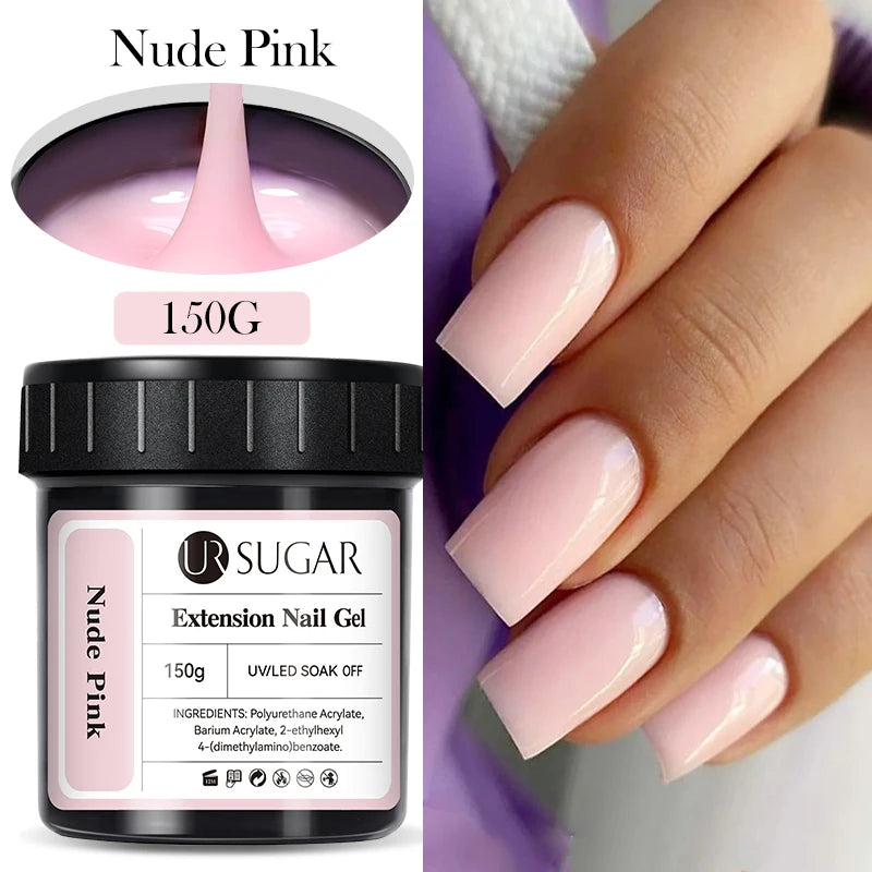 UR SUGAR 150g Extension French Acrylic Gel Soak Off UV LED Camouflage Color Hard Gel Jelly Fast Dry Nail Building Extend Gum Gel