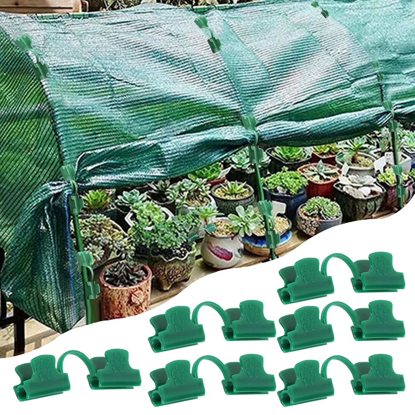 8/11/16 Mm Garden Greenhouse Film Clamps Shed Row Cover Netting Tunnel Hoop Clips For Outer Diameter Plant Stakes