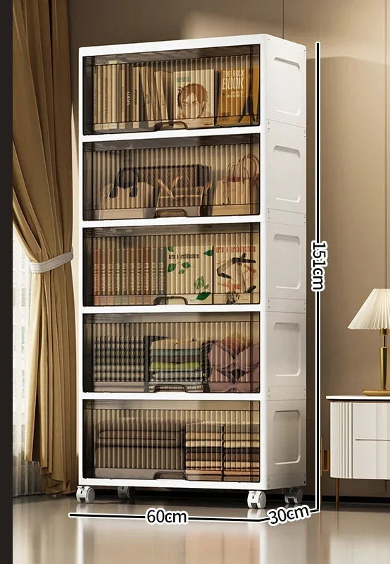 Flip Storage Cabinet Living Room Snack Storage Rack Bedroom Multi-Layer Storage Shelf Multi-Functional Storage Bins Shoe Boxes