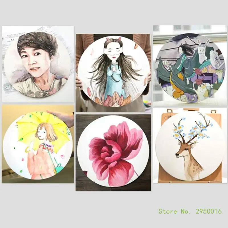 Blank Canvas Canvas Frame Round Oval Heart Shaped Stretched Canvas Painting Canvas Panel Boards Oil Paint Canvas Sketchpad