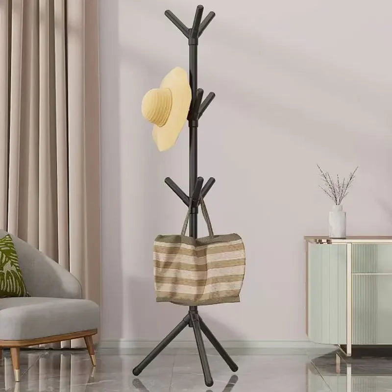 Clothes and Hats Rack Floor To Floor Bedroom Coat Hook Bedroom Vertical Tree Branch Shape Holder Hat Scarf Handbag Storage Hange