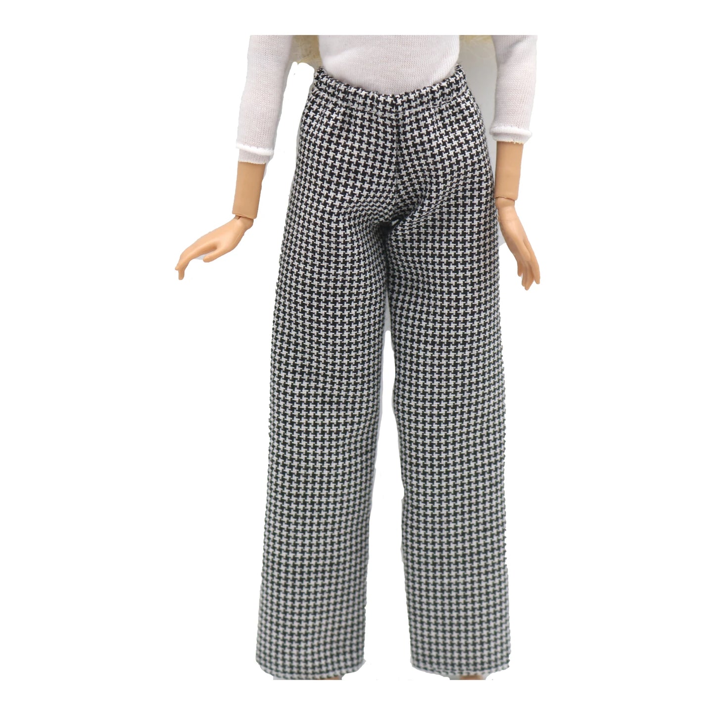 New 1/6 Doll Clothes Fashion Sleeveless Top and Casual Pants Denim Grid Daily Wear Accessories Clothes for Barbie Doll