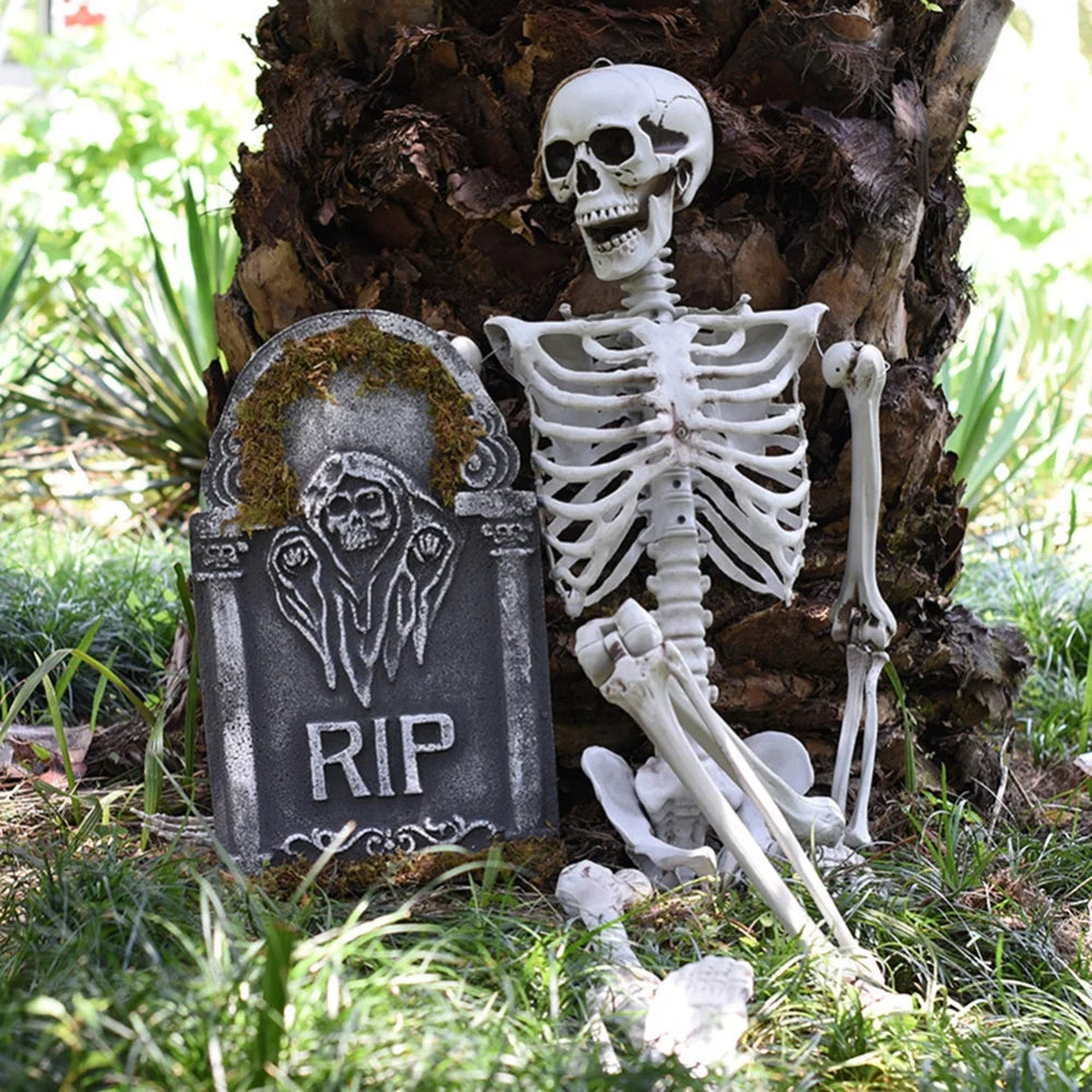 1PCS Halloween Foam RIP Graveyard Tombstone Decor Skeleton Tomb Haunted House Party Prank Prop Yard Outdoor Home Decorations