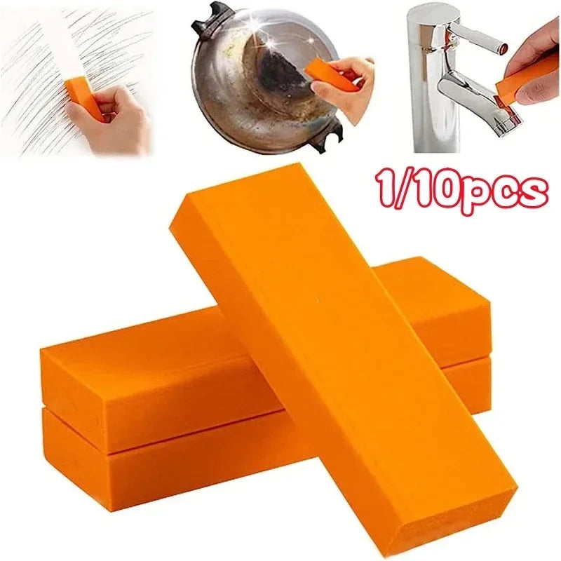 1/10pcs Easy Limescale Eraser Bathroom Glass Rust Remover Rubber Household Kitchen Cleaning Tools Kitchen Toilet Rust Brush