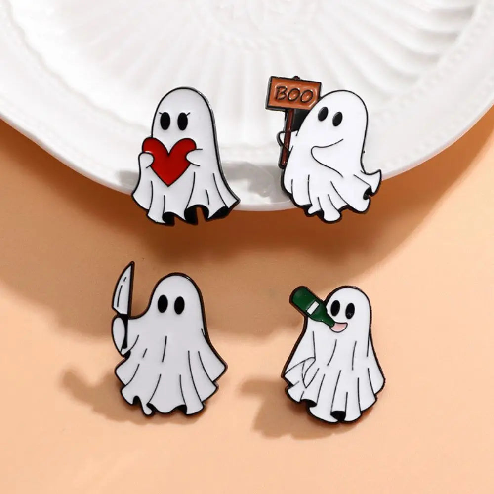 Halloween Cute Mushrooms Enamel Pins Custom The Evil Pumpkin Ghost Brooches Lapel Badges Punk Funny Jewelry Gift For Kids Friend