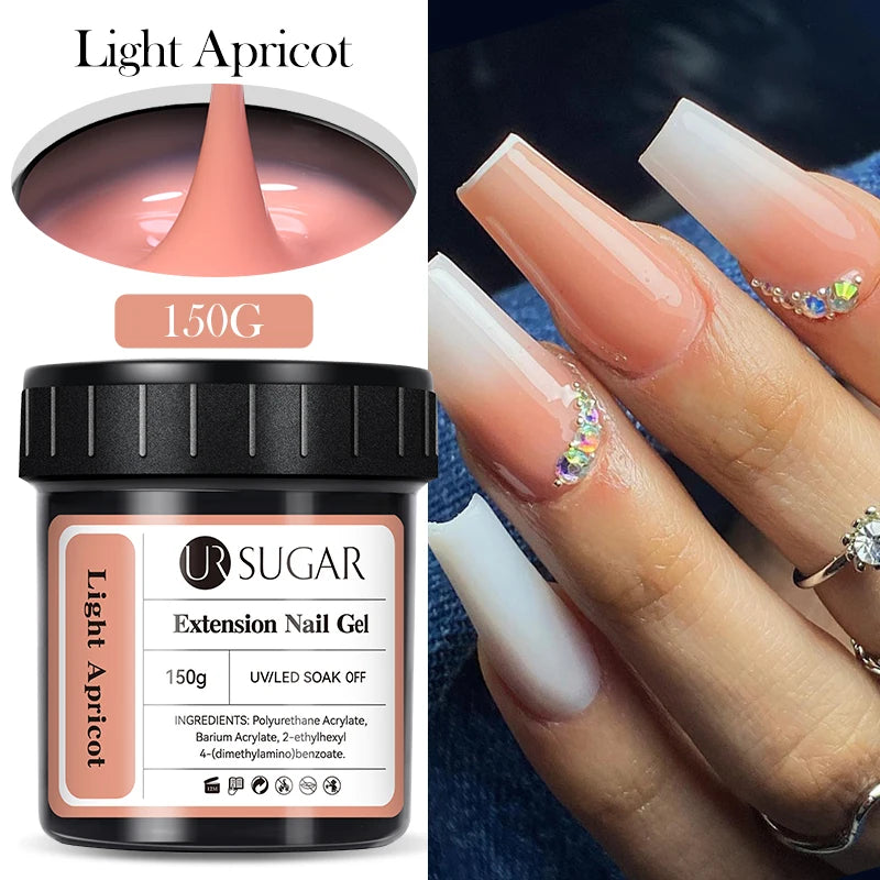 UR SUGAR 150g Extension French Acrylic Gel Soak Off UV LED Camouflage Color Hard Gel Jelly Fast Dry Nail Building Extend Gum Gel