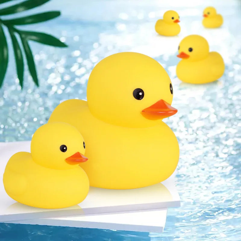 Bathroom Rubber Large Yellow Duck Bathing Playing Water Kawaii Squeeze Float Ducks Baby Bath Toys Cute Duck Baby Gift