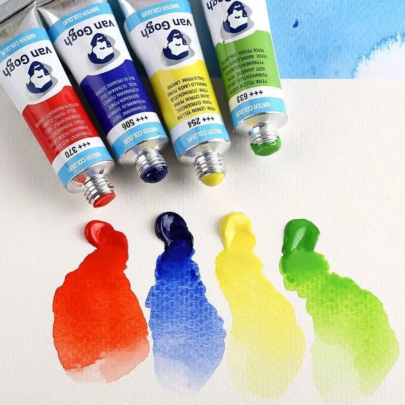 Van Gogh Original Watercolor Paint 10ml Tube Art Supplies Painting Artist Brilliant Transparent Colors College Grade Lightfast