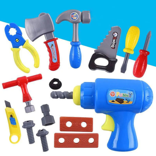 Kids Tool Set for Boys Diy Pretend Play Toddle Tool Kit Repairing Tool Construction Toy Montessori Educational Toys Gift for Kid