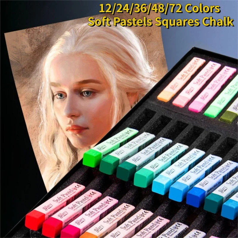 Professional Soft Pastel Squares Chalk Student Graffiti Stick Artist Heavy Color Oil Crayons Pastels For Art Painting Stationery