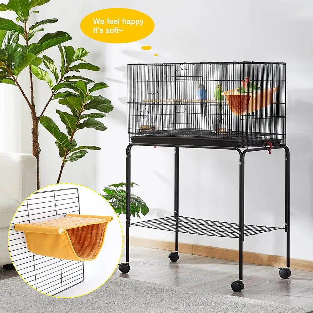 Pet Hanging Hammock Warm Nest Bed Removable Washable Parrot Bird Cage Perch For Parrot Hamster House Accessories