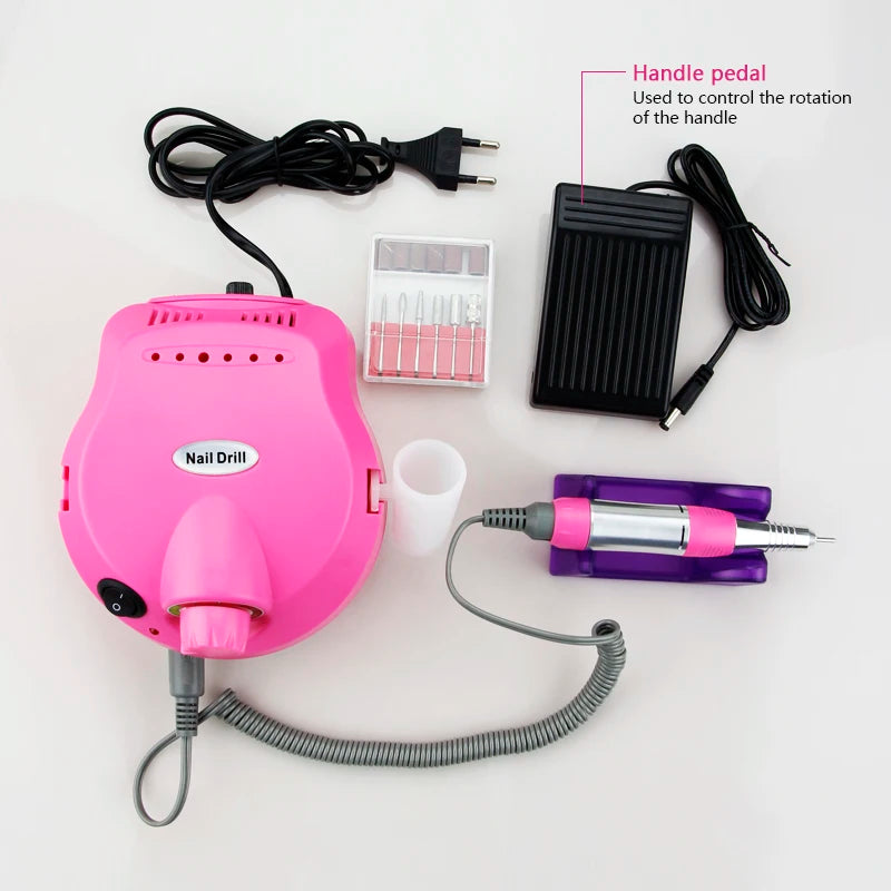 35000/20000 RPM Electric Nail Drill Machine Mill Cutter Sets for Manicure Nail Tips Manicure Electric Nail Pedicure File