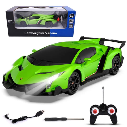 1PCS Officially Licensed Lamborghini/ Benz/Bugatti Remote Control Car,1:24 Scale RC Cars Gift for Kids Age 3+Year Old Boys/Girls