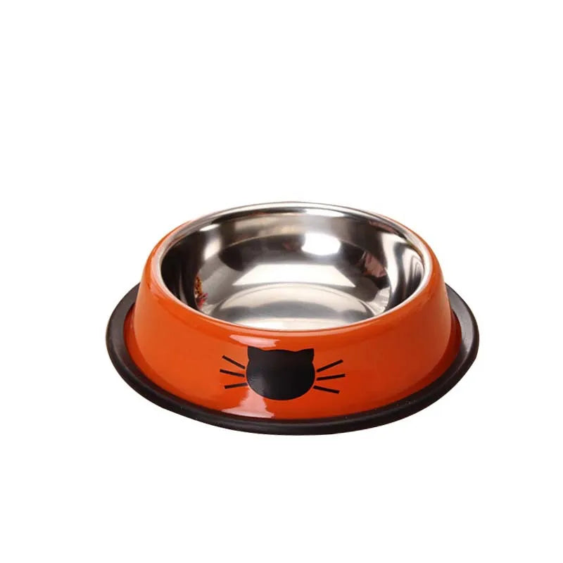 New Assemblable Multicolor Stainless Steel Dog Cat Bowl Non-slip Non-fall Eat Drink Pet Food Container Feeder Dish Bowl