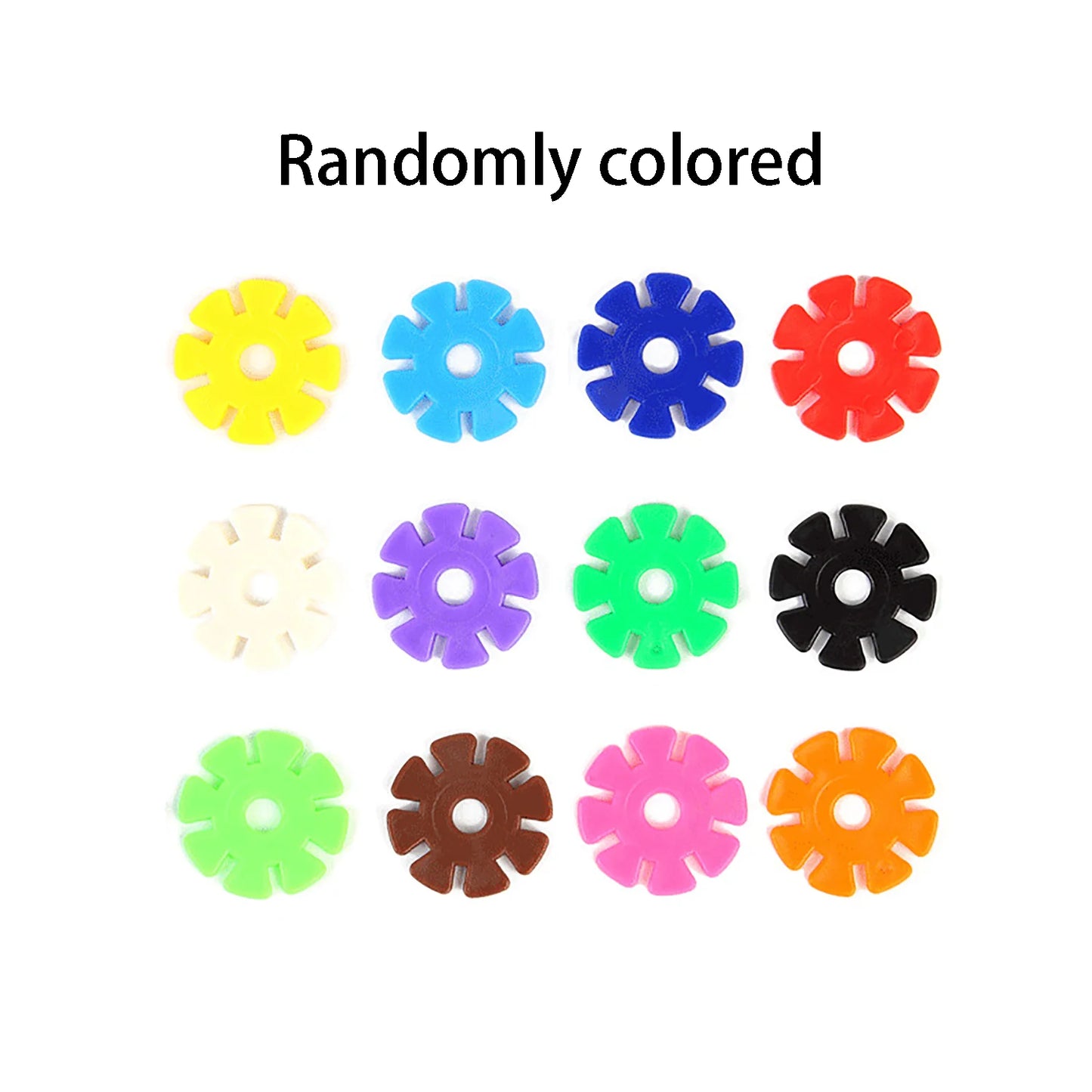 300pcs of early education inserts, snowflake blocks, random colors, children's puzzle toys DIY, puzzle building thinking