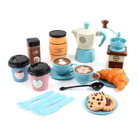 Girls Kitchen Toy Simulation Coffee Maker Set for Role-Play Kid Hobby Collection