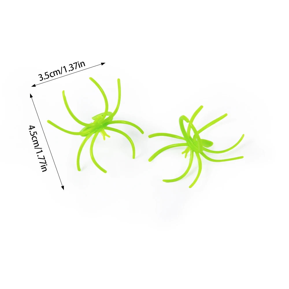 20/40/60pcs Spider Rings Halloween Rings for Kids Party Favors Colorful Plastic Spider Ring Kids Costume Accessories Props