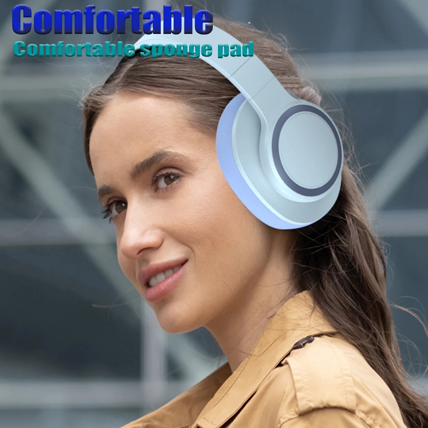 Bluetooth Headset,3D Stereo Surround Sound Music,Foldable Adjustable Wireless Headphones for iPhone,Phone,Mac,Laptop,Xbox,PS5