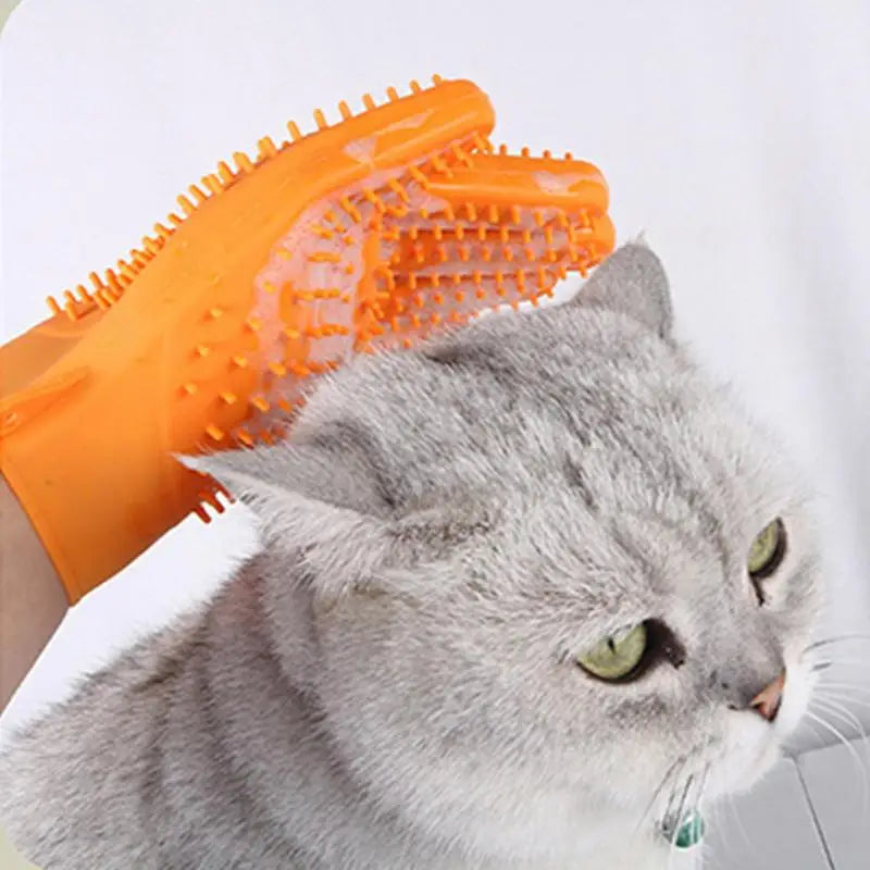 Silicone Pet Grooming Glove Double Sides Cat Dog Hair Remover Brush Comb Deshedding Bathing Washing Cleaning Supplies