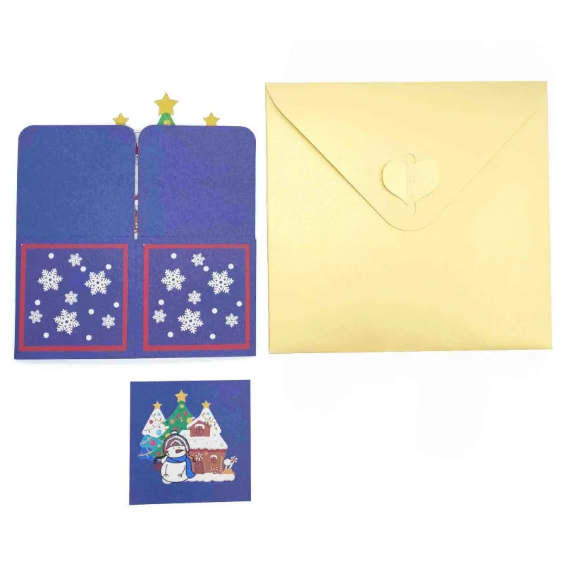 3D Pop Up Christmas Cards, Xmas Gift Greeting Cards For Your Friends, Children And Family, Included Blank Notecard & Envelope