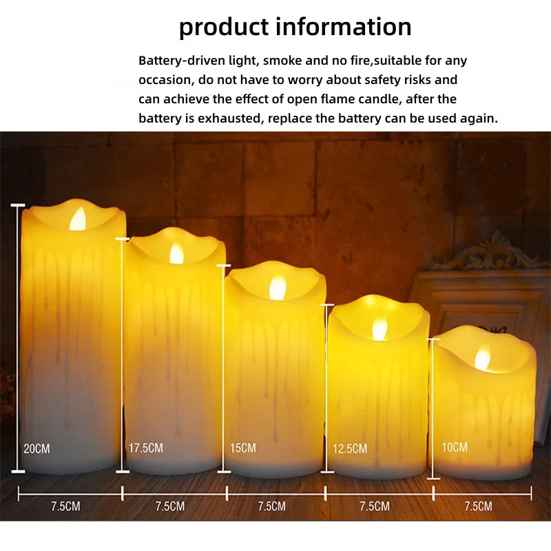 Flameless LED Candle lights Bright Battery Powered Tea lights With Realistic Flame Christmas Holiday Wedding Home Decor