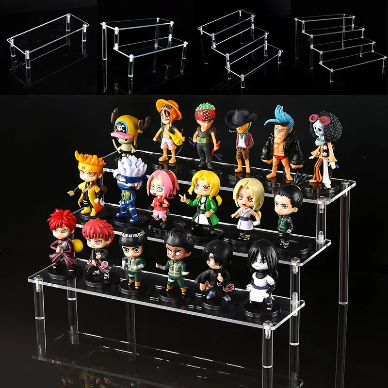 Multi-Layer Acrylic Display Riser Stand Shelf Cupcake Perfume Display Holder Figures Desktop Decoration Organizer Showcase Toys