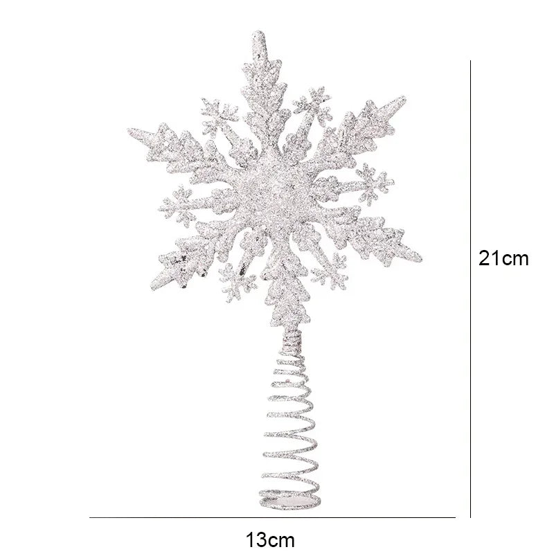 Christmas Tree Toppers Star Xmas Tree Decor Ornaments Gold Silver Star Christmas Decorations For Home Xmas 2023 Navidad New Year