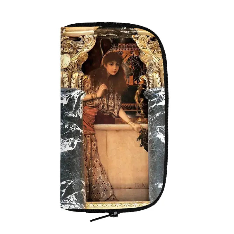 Famous Oil Painting By Gustav Klimt Wallet Der Kuss Kiss tear Women Purses ID Credit Card Phone Holder Money Coin Bags Gift